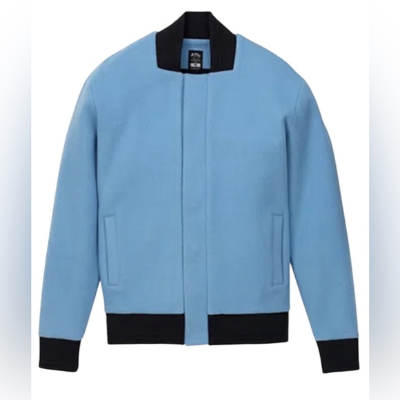 APL Athletic Propulsion Labs New Men’s Perfect Wool Varsity Jacket Blue Size M - Picture 1 of 11